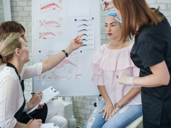 permanent makeup courses interns eyebrow design